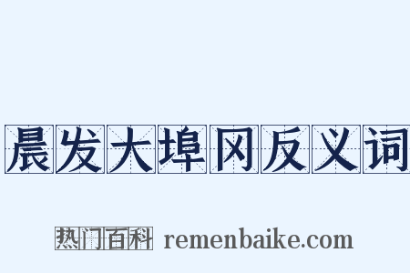 晨发大埠冈反义词是什么意思的图片